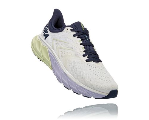 Hoka One One Dame Arahi 5 Supportive Road Løpesko Blanc De Blanc/Outer Space Norge-40MYA